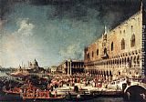 Canaletto Arrival of the French Ambassador in Venice painting
